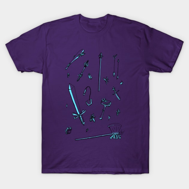 Crystal Weapons T-Shirt by themanyartsofknight